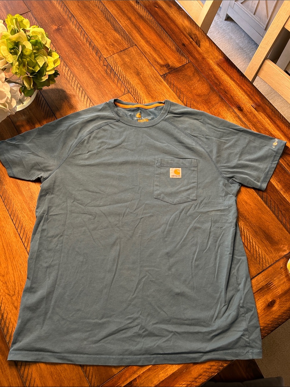 Carhartt Men’s Short Sleeve Pocket T-Shirt — Slate Blue L